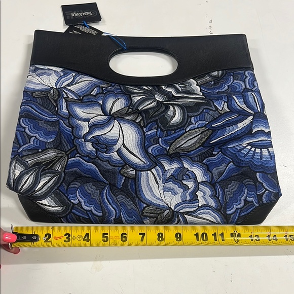 Pineda Covalin Mexico Floral Blue and Black Women's Bag NWT - Picture 5 of 6